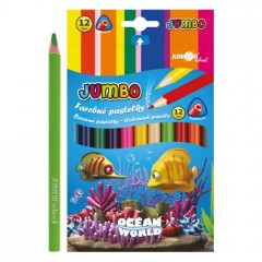 Pastelky Junior Jumbo 12ks trojhranné Ocean World