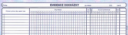 Evidence docházky A4/20